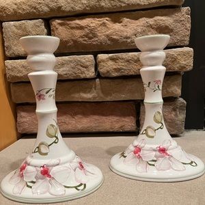 Ports Orchids Barbara Wilson Candle Stick Holders.  Raul Da Bernarda Portugal